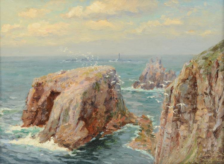 Frederick Whitehead comparable auction result: frederick whitehead painting lands end