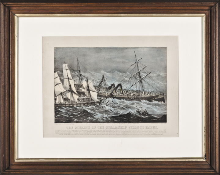 Rare 1873 Currier + Ives Large Color Print sold by Early American History Auctions, lot 373 — auction record photograph