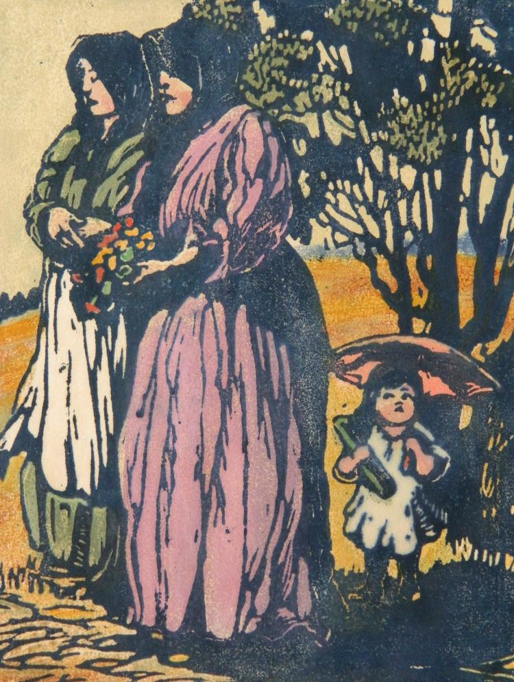 Frances H. Gearhart comparable auction result: frances h gearhart woodcut