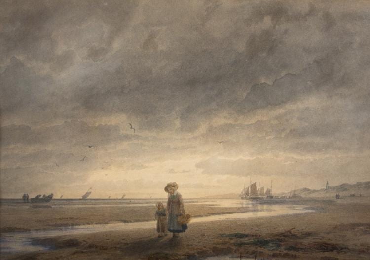 Hermann Mevius comparable auction result: abend an der nordsee