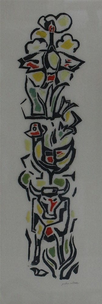 Petrus Alma comparable auction result: peter alma 1886 1969 a totem of animals signed lower rights m