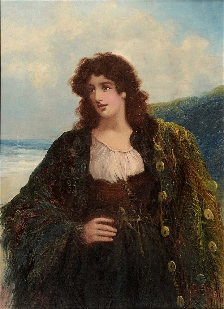 John McColvin comparable auction result: john mccolvin act 1880 1910 the fisher boy signed oils on canvas