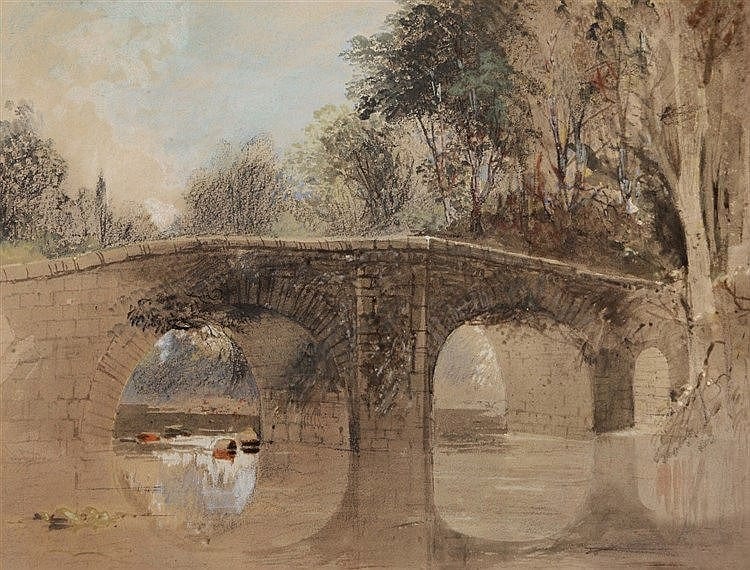 John Gendall comparable auction result: john gendall 1790 1865 brent bridge south devon pencil and water