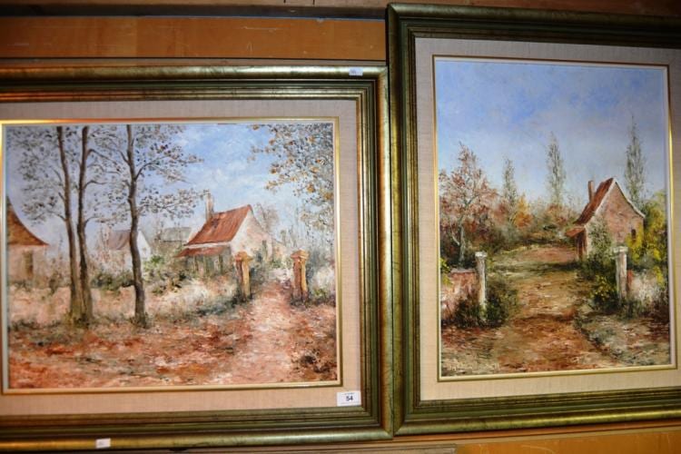 David Nalder comparable auction result: david nalder 2 works stone cottage mittagong autumn park each an oil on board both signed 49 5 x 39 5cm 39 5 x 49 5cm