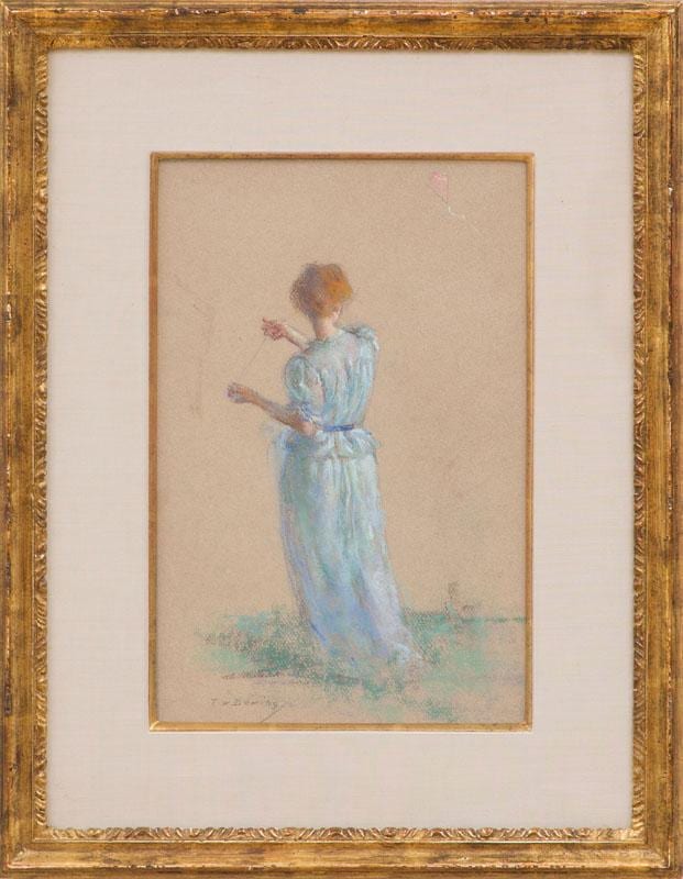 Thomas Wilmer Dewing comparable auction result: thomas wilmer dewing 1951 1938 lady with a kite