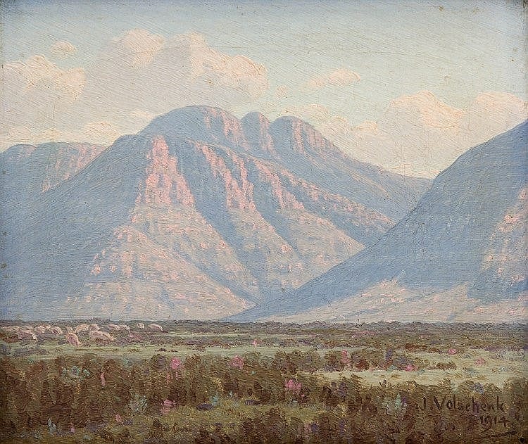Jan Ernst Abraham Volschenk comparable auction result: jan ernst abraham volschenk view in the courente river mountain riversdale