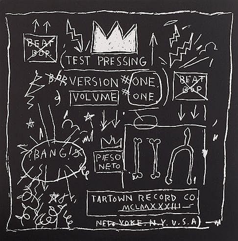 JEAN-MICHEL BASQUIAT (1960-1988) TEST PRESSING, BEAT POP, 1983-2014 Po sold by Cornette de Saint-Cyr, lot 189 — auction record photograph