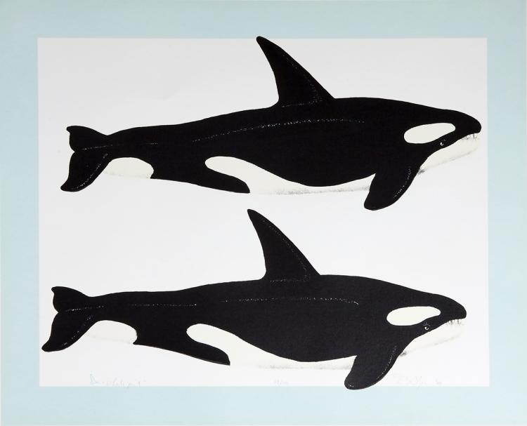DAVID THAUBERGER - Whale Print sold by Saskatchewan Network for Art Collecting, lot 3 — auction record photograph