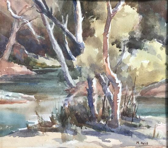 May Neill comparable auction result: may neill 1910 blue water watercolour