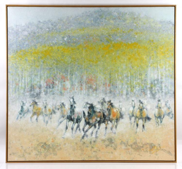 Hugh William Williams comparable auction result: hu fall colors oil on canvas