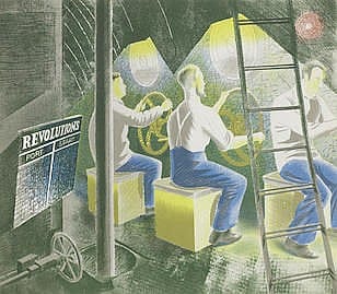 Eric William Ravilious comparable auction result: eric william ravilious british 1903 1942 diving controls i from submari