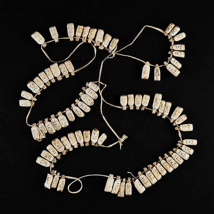 Luke Iksiktaaryuk comparable auction result: luke iksiktaaryuk 1909 1977 shaman s belt or necklace antler leather height 42 106 7 cm