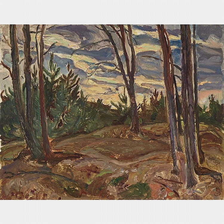 Frederick Horsman Varley comparable auction result: frederick horsman varley a r c a near the pinnacle oil on board 11 75 ins x 15 ins 43 8 cms x 52 1 cms