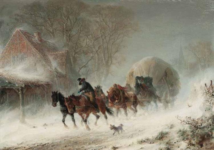 Hermann (1808) Kauffmann comparable auction result: winterstorm