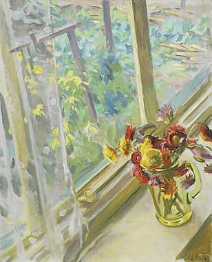 William John Leech comparable auction result: william john leech 1881 1968 back gardens signed leech lower right