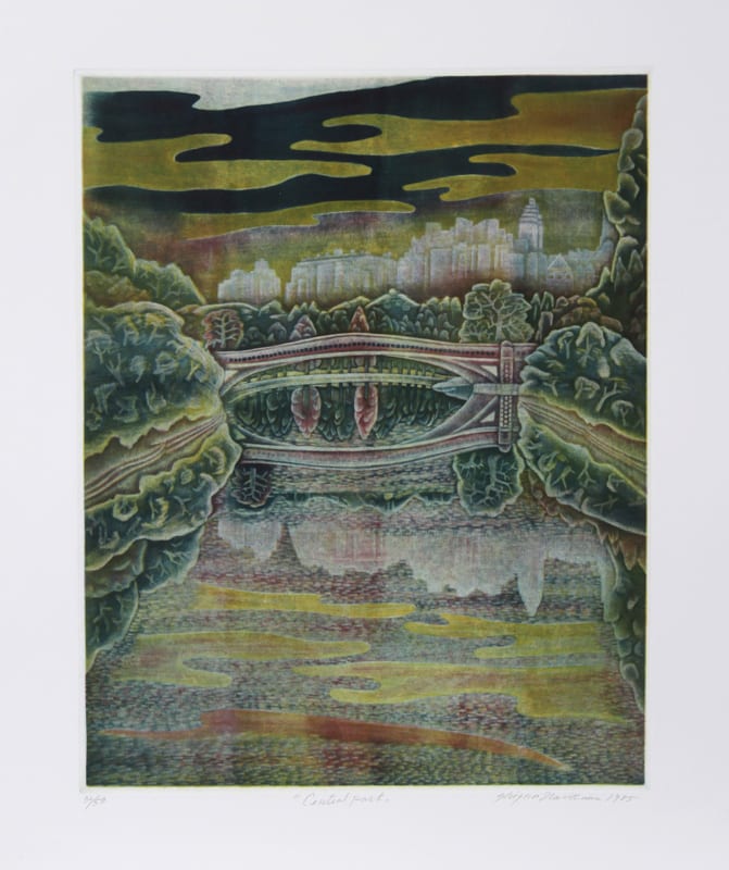 Shigenu Narikawa comparable auction result: shigenu narikawa central park aquatint etching