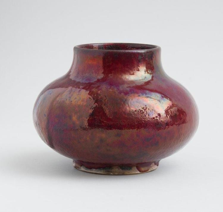 Hugh Douglas Robertson comparable auction result: hugh robertson 1845 1908 chelsea keramic art works sang de boeuf vase