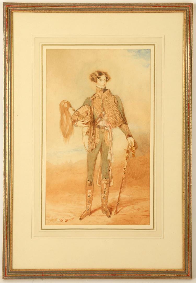 Alfred Edward Chalon comparable auction result: alfred edward chalon 1780 1861 portrait of robert walpole rifle brigade signed labelled on reverse dated 1826 41 6cm x 24 5cm