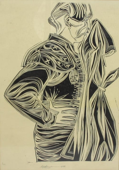 Nigel Lambourne comparable auction result: nigel lambourne british 1919 1988 matador artists proof signed and numbered 3 12 linocut 57cm x 39 5cm