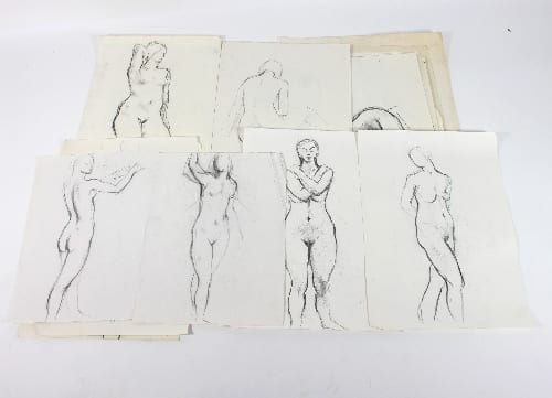 Barbara Dorf comparable auction result: barbara dorf 1933 2016 a quantity of life drawings mostly charcoal various sizes approximately twenty nine