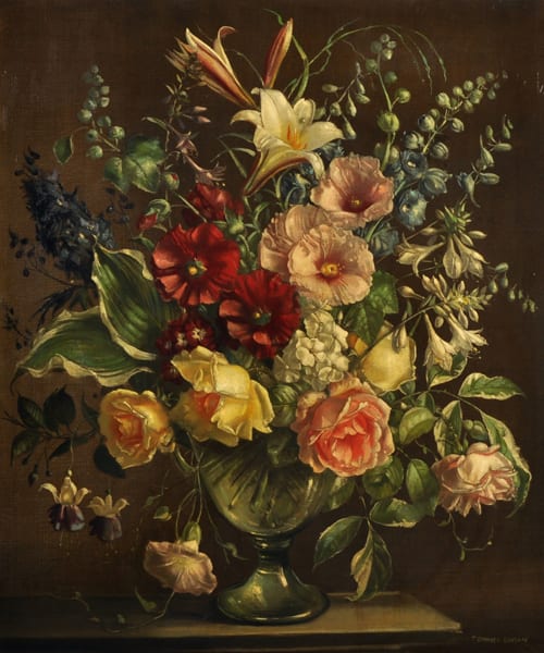 terence loudon 1900 1949 british still life of flowers in a glass vase oil on canvas signed 30 x 25 · John Nicholson's Fine Art Auctioneers & Valuers · 2016-11-23 Terence Loudon comparable auction result: terence loudon 1900 1949 british still life of flowers in a glass vase oil on canvas signed 30 x 25