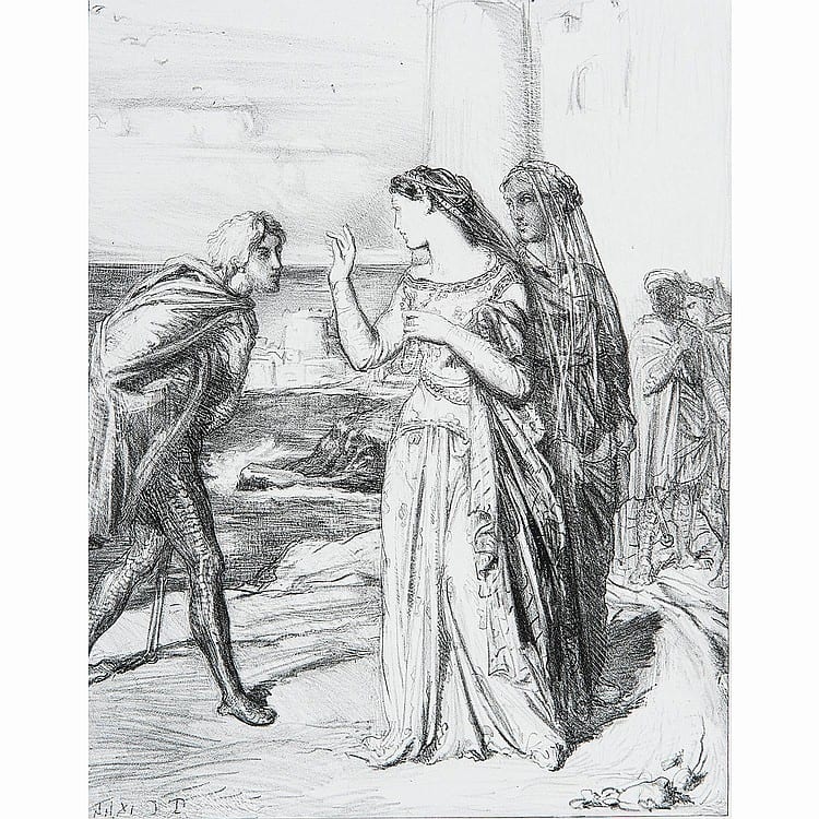 Théodore Chassériau comparable auction result: th odore chass riau 1819 1856 la trahison de iago planche de la s rie othello