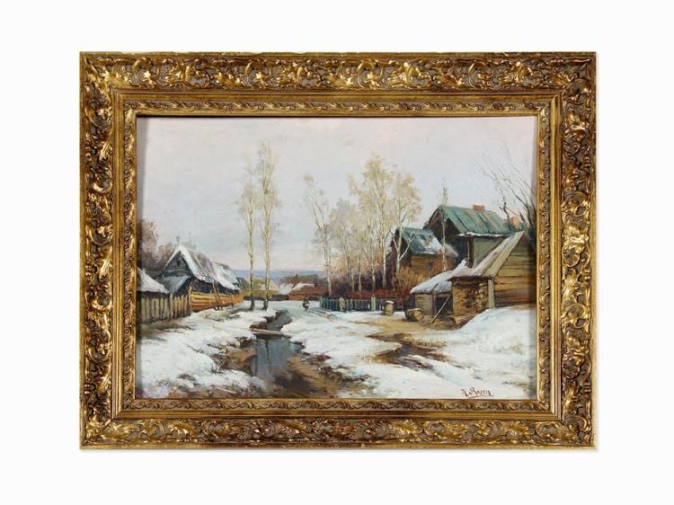 karl rozen winter village oil on board · Auctionata US · 2016-12-06 Karl Rosen comparable auction result: karl rozen winter village oil on board