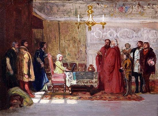 David Wilkie Wynfield comparable auction result: david wilkie wynfield 1837 1887 princess receiving ambassadors 6 5 x 8 5in
