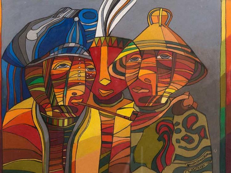 leonard matsoso sa 20th c mixed media xhosa zulu sotho signed dated 10 53 x 69 · 5th Avenue Auctioneers · 2016-12-04 Leonard Matsoso comparable auction result: leonard matsoso sa 20th c mixed media xhosa zulu sotho signed dated 10 53 x 69