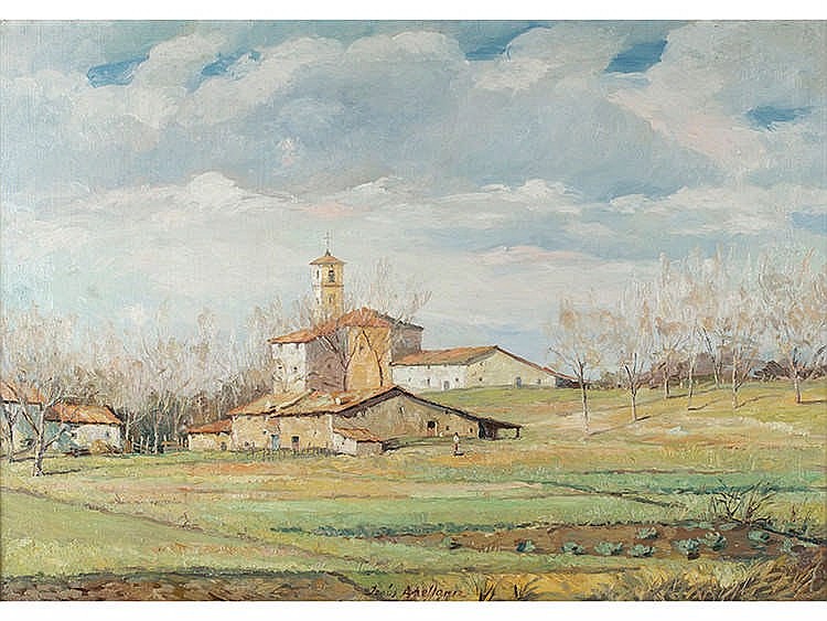 jes s apell niz vitoria 1897 1969 landscape · Sala Retiro Subastas · 2016-11-30 Jesús Apellániz Lopez comparable auction result: jes s apell niz vitoria 1897 1969 landscape