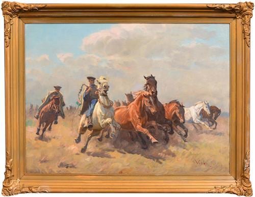 j nos viski 1891 1987 hungarian musters 60 x 80cm · Lawsons · 2016-11-24 János Viski comparable auction result: j nos viski 1891 1987 hungarian musters 60 x 80cm