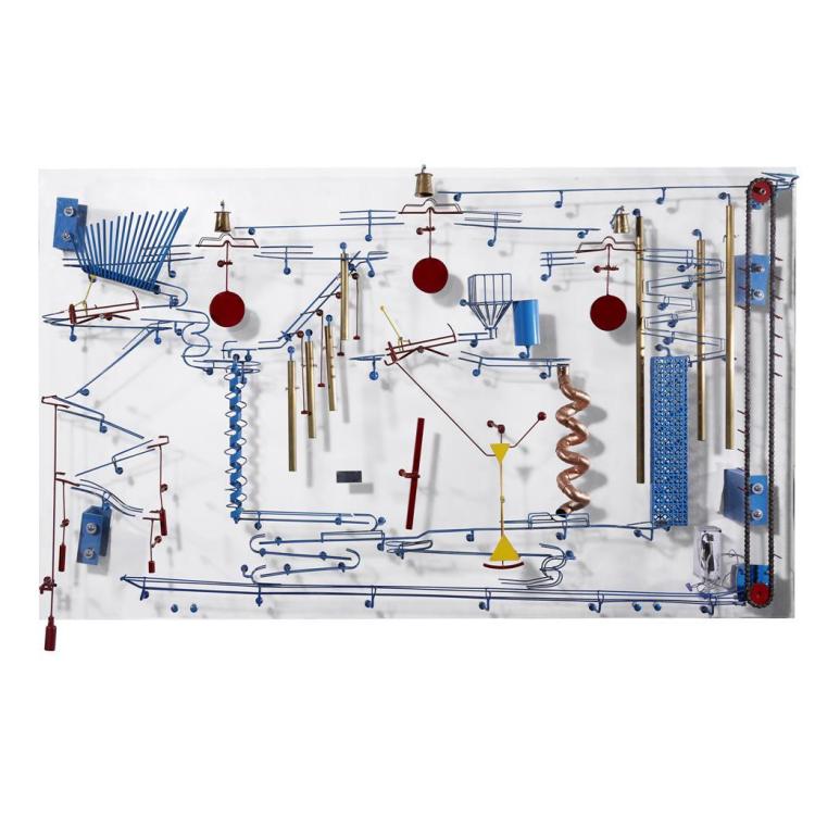 George Rhoads comparable auction result: george rhoads american b 1926 and creative machines inc wallpiece vi 1984