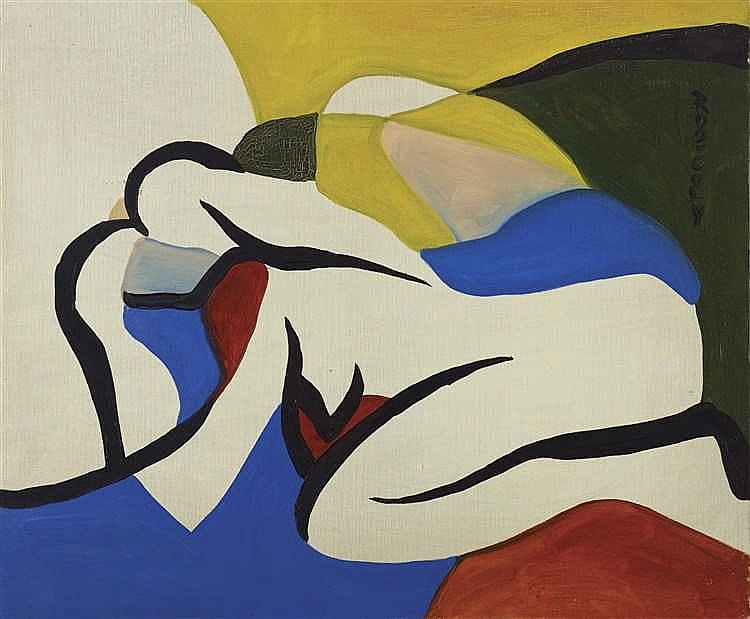 Roland Dorcely comparable auction result: roland dorcely ne en 1930 sans titre huile sur toile sign e en haut