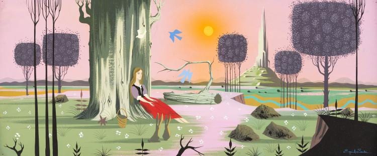 Eyvind Earle Sleeping Beauty Concept Art (Walt Disney, sold by Heritage Auctions, lot 95218 — auction record photograph