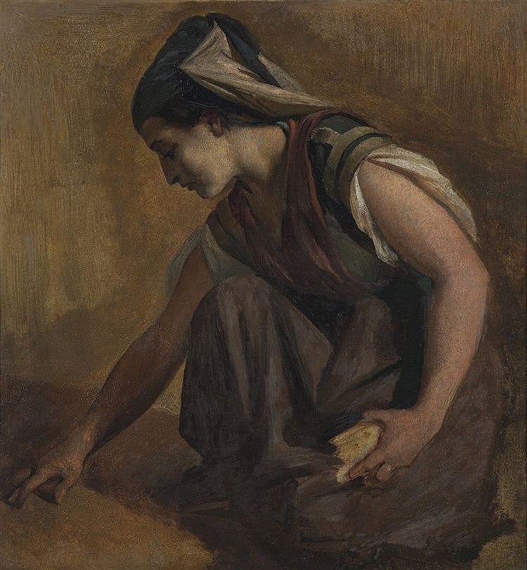 Jean Léonard Lugardon comparable auction result: jean l onard lugardon 1801 1884 ruth dans le champ de booz tude h