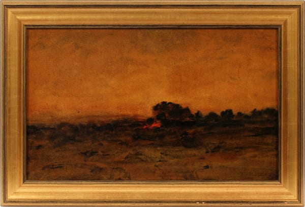Joseph Frank Currier comparable auction result: j frank currier oil wash on masonite