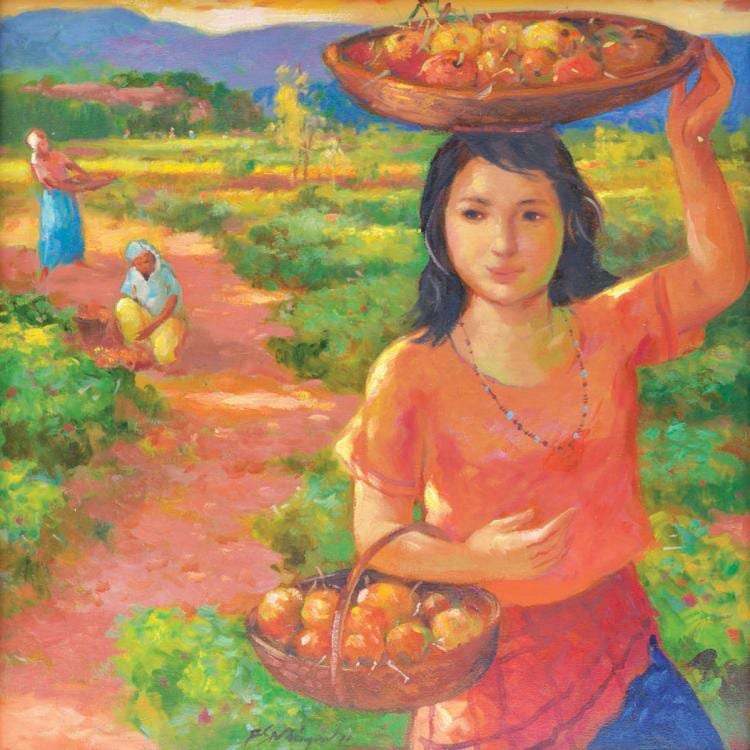 Roger San Miguel | Girl with Fruits comparable sale
