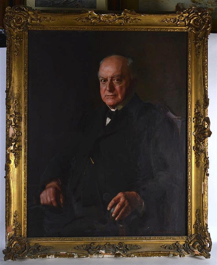 George Hall Neale comparable auction result: george hall neale 1863 1940 framed oil on canvas large portrait of a ge