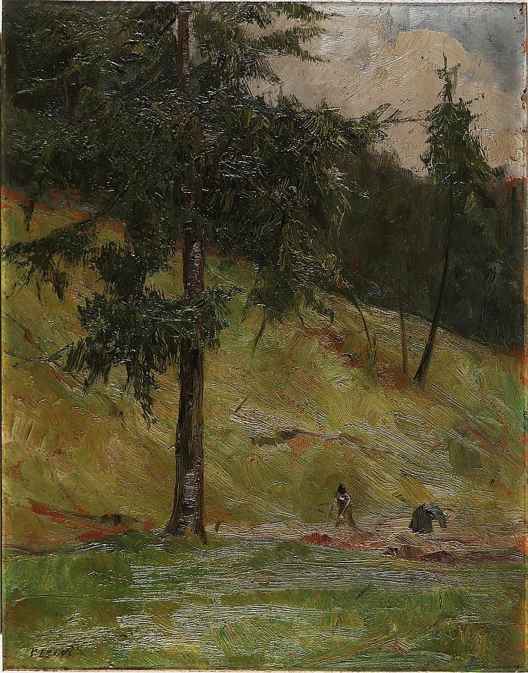 paesaggio con contadina · Capitolium Art · 2016-12-15 Pietro Leidi comparable auction result: paesaggio con contadina