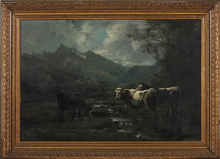 Théodore  Levigne comparable auction result: armenti al pascolo