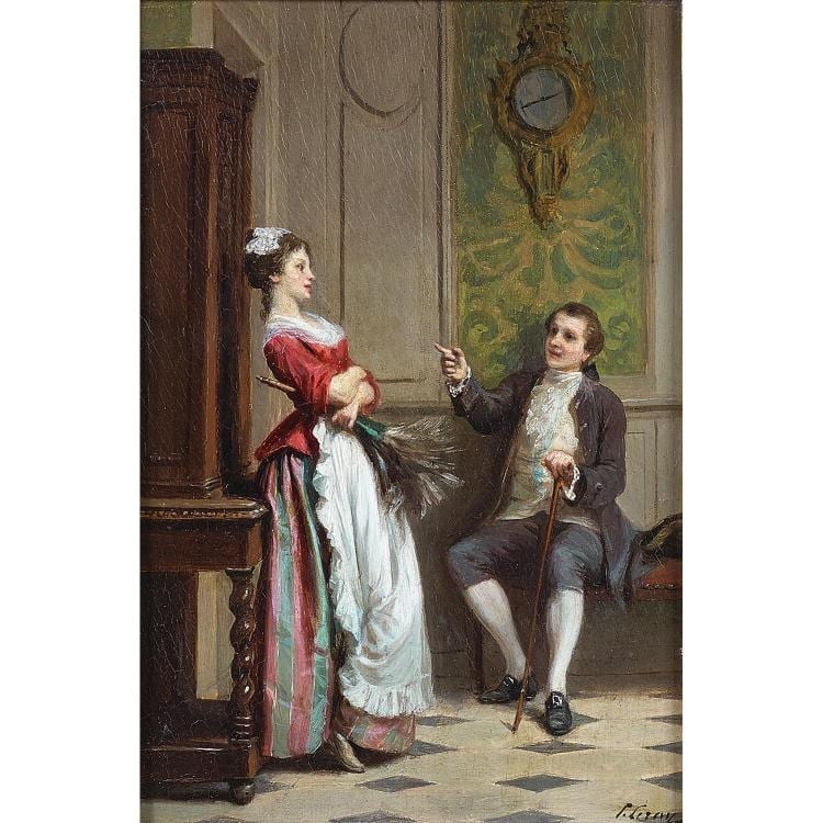 Prudent Louis Leray comparable auction result: prudent louis leray cou ron 1820 1879 l attente