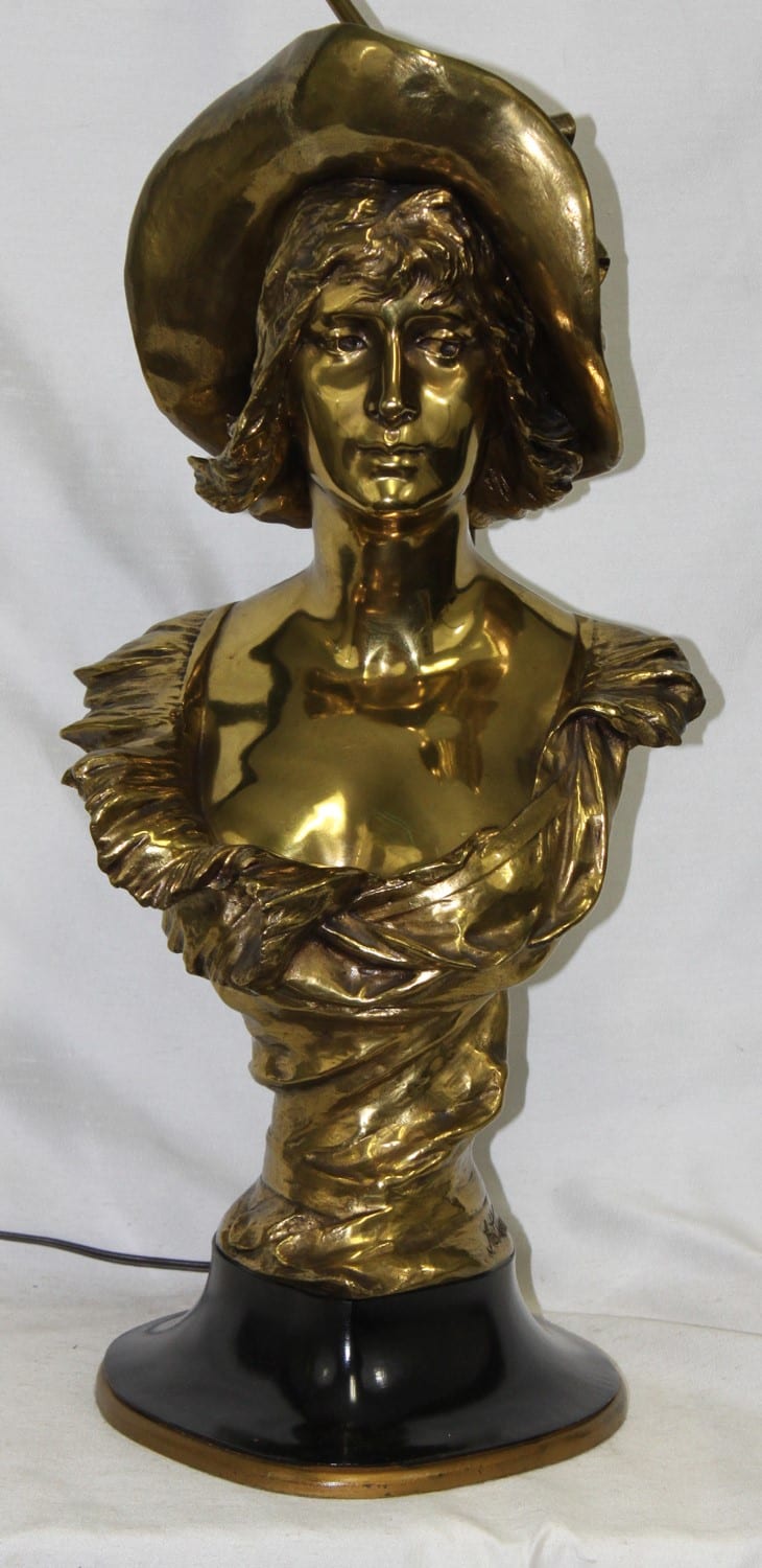 Albert Hambresin comparable auction result: bronze sculpture bust of a girl