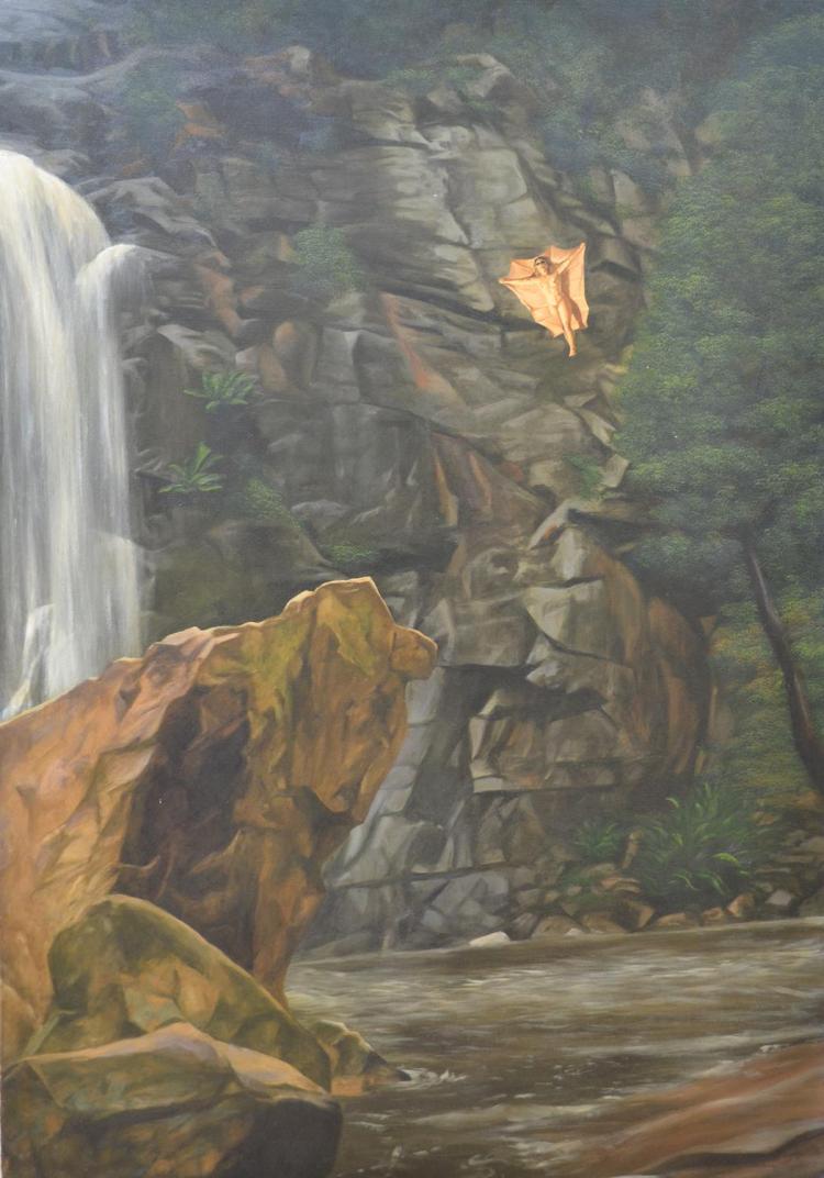 Julia Ciccarone comparable auction result: julia ciccarone born 1967 flight 1995 oil on canvas