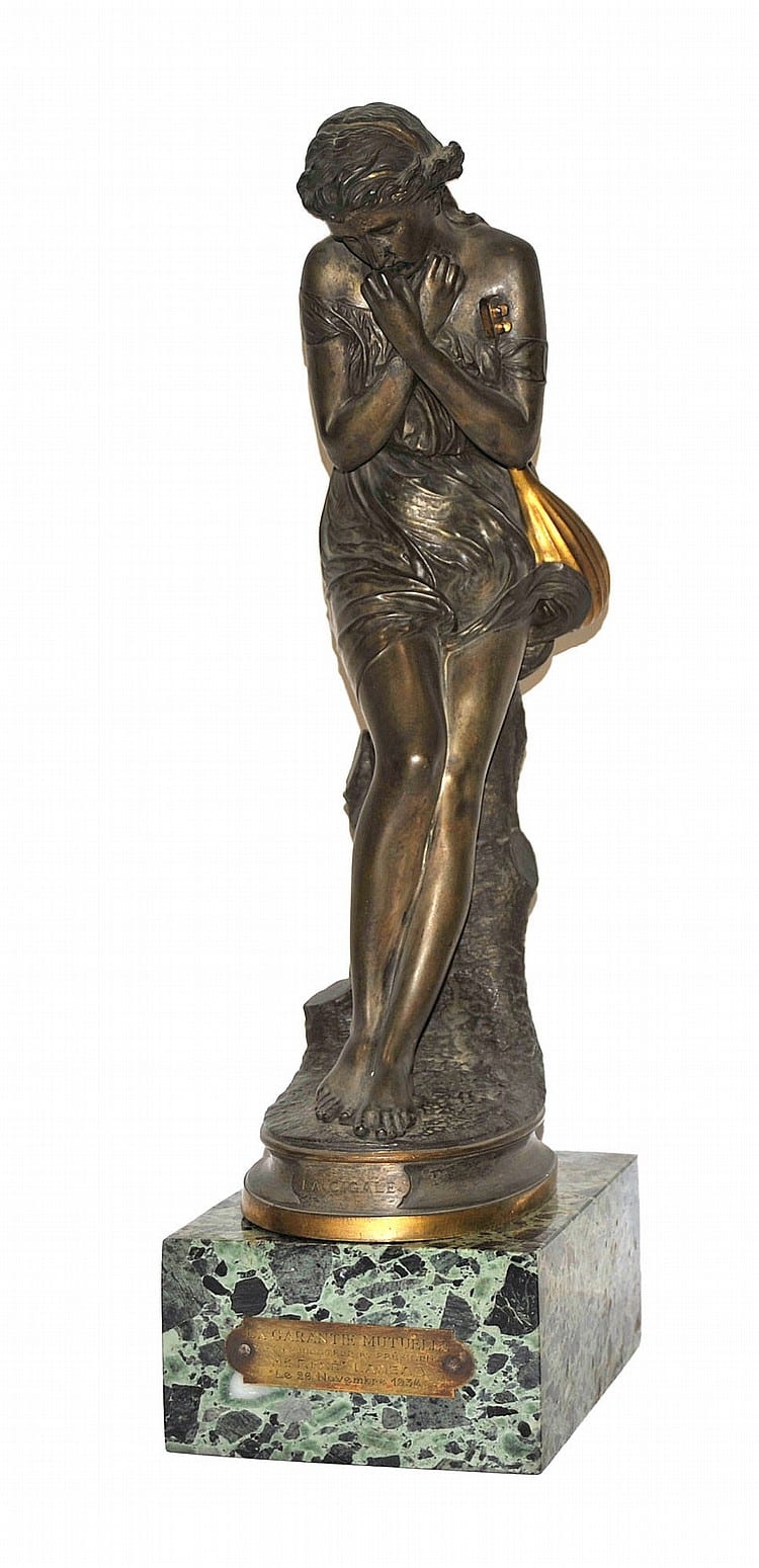 Jean-Jules Cambos comparable auction result: jean jules cambos 1828 1917 la cigale 1865