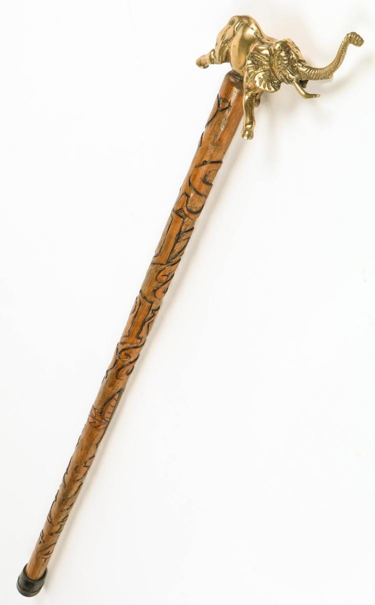 Milton Jews comparable auction result: milton jews american b 1932 carved wood cane