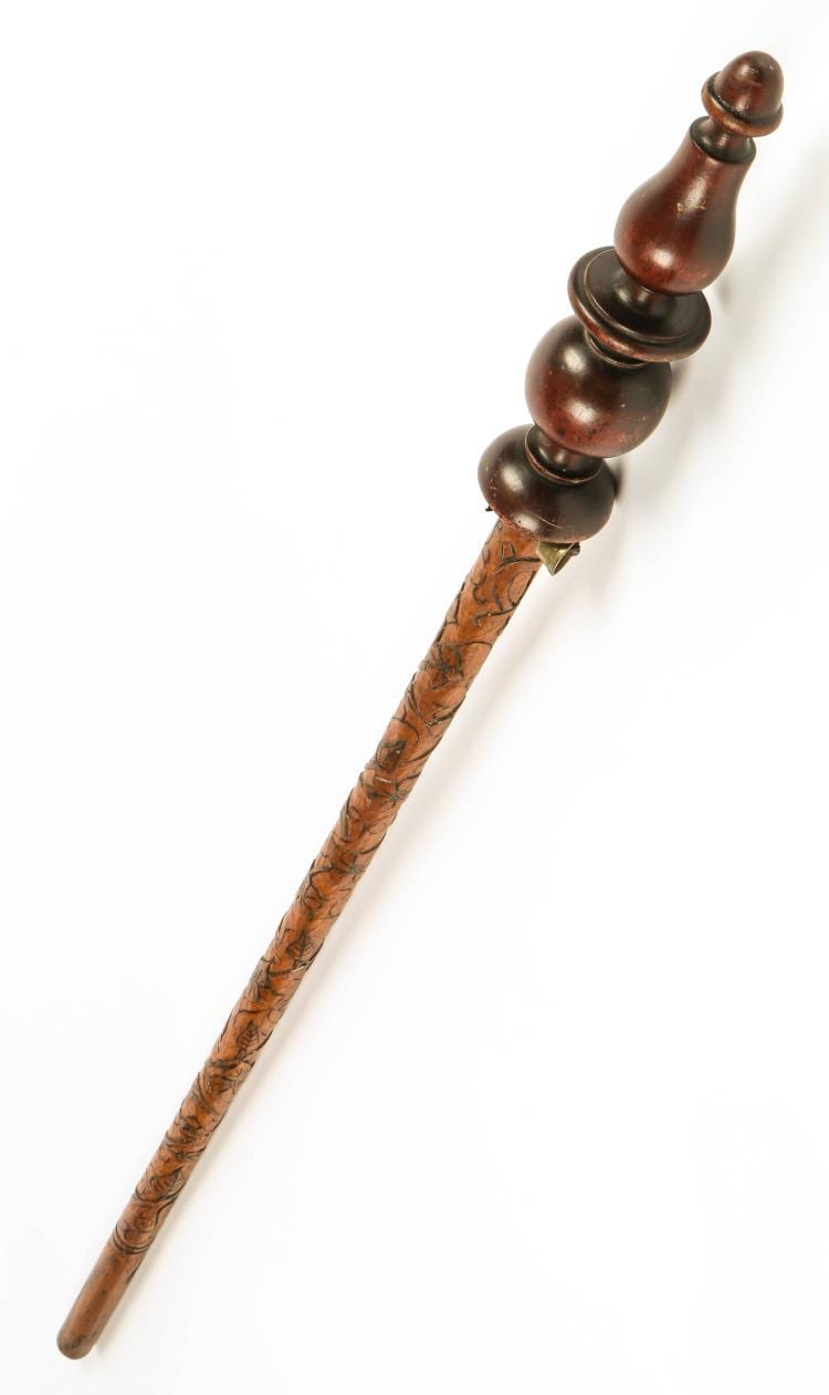 Milton Jews comparable auction result: milton jews american b 1932 carved wood cane