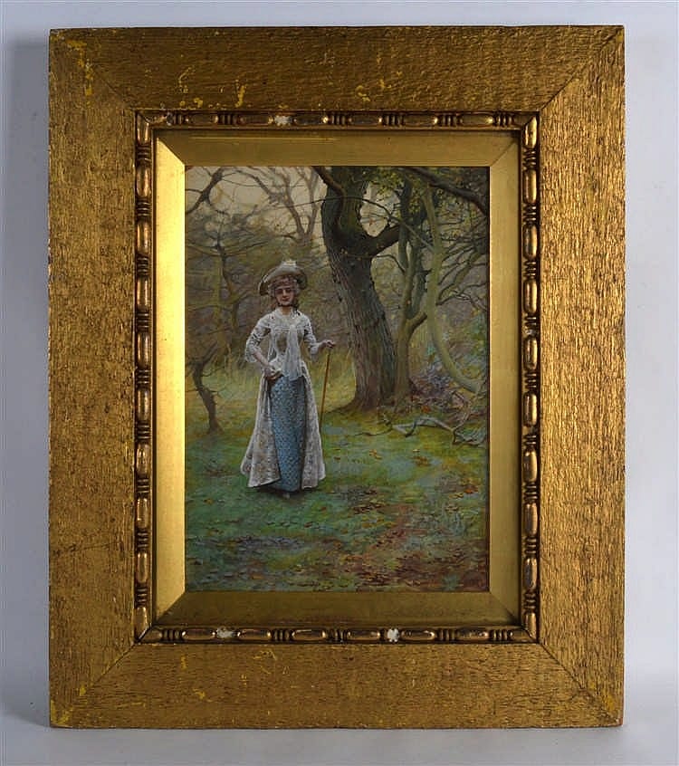 Lucien Davis comparable auction result: lucien davis 1860 1941 framed watercolour signed a belle of the olden