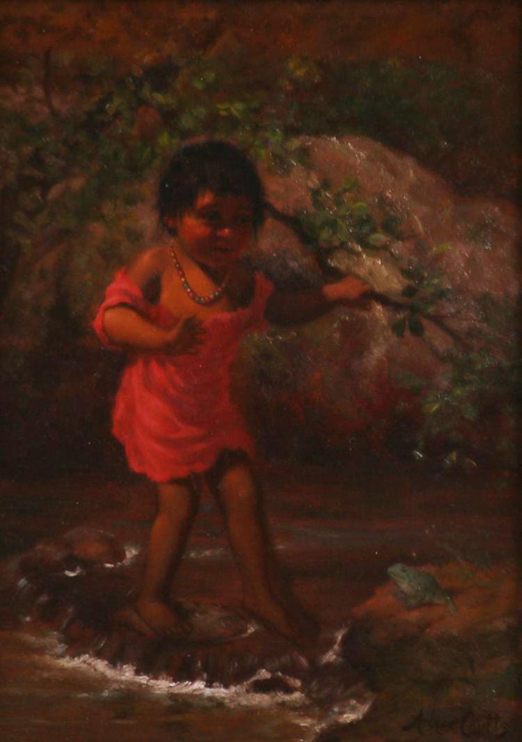 Alice Coutts comparable auction result: alice coutts painting of small pomo girl