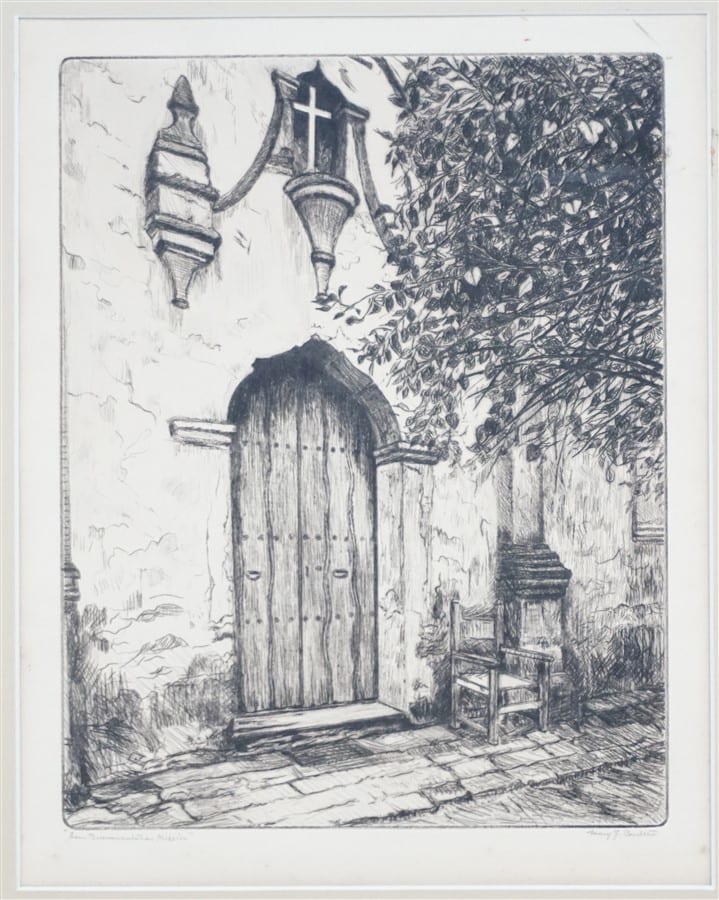 Mary Coulter comparable auction result: mary j coulter 1880 1966 mission etching