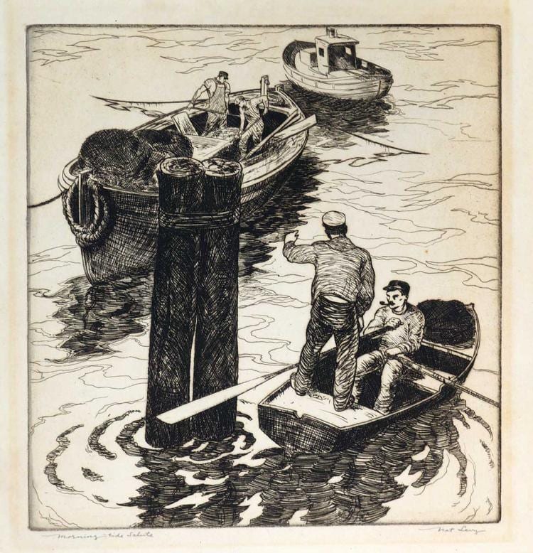 Nat Levy comparable auction result: nat levy ca 1896 1989 pencil signed etching